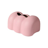 Maxbell Tissue Cover Tissue Storage Boxes Donut Shape for Household Pink