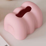 Maxbell Tissue Cover Tissue Storage Boxes Donut Shape for Household Pink