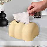 Maxbell Tissue Cover Tissue Storage Boxes Donut Shape for Household Yellow