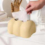 Maxbell Tissue Cover Tissue Storage Boxes Donut Shape for Household Yellow