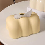 Maxbell Tissue Cover Tissue Storage Boxes Donut Shape for Household Yellow