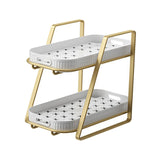 Maxbell Storage Rack 2 Tiers with Removable Drain Tray for Cups Seasoning Jar Mug Small