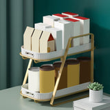 Maxbell Storage Rack 2 Tiers with Removable Drain Tray for Cups Seasoning Jar Mug Small