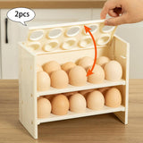 Maxbell 2x Egg Containers Egg Dispenser Holder Case for Kitchen