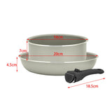 Maxbell Frying Pan Set Camping Cookware Nonstick Cookware Saucepan for Fishing