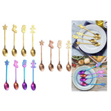 Maxbell 4 Pieces Lovely Christmas Spoons Set Reusable Mixing for Xmas New Year Sugar Aureate