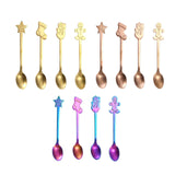 Maxbell 4 Pieces Lovely Christmas Spoons Set Reusable Mixing for Xmas New Year Sugar Aureate