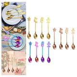 Maxbell 4 Pieces Lovely Christmas Spoons Set Reusable Mixing for Xmas New Year Sugar Aureate
