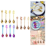 Maxbell 4 Pieces Lovely Christmas Spoons Set Reusable Mixing for Xmas New Year Sugar Aureate