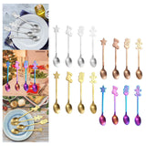 Maxbell 4 Stirring Spoon Home Ornament with Gift Box for Wedding Argent