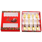Maxbell 4 Stirring Spoon Home Ornament with Gift Box for Wedding Aureate