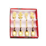 Maxbell 4 Stirring Spoon Home Ornament with Gift Box for Wedding Aureate