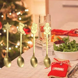 Maxbell 4 Stirring Spoon Home Ornament with Gift Box for Wedding Aureate