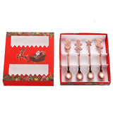 Maxbell 4 Stirring Spoon Home Ornament with Gift Box for Wedding rose gold