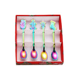 Maxbell 4 Stirring Spoon Home Ornament with Gift Box for Wedding Colorful