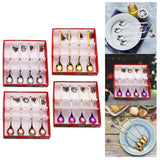 Maxbell 4x Christmas Coffee Spoon Reusable Coffee Stirring Spoon for Restaurant Xmas Argent