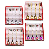 Maxbell 4x Christmas Coffee Spoon Reusable Coffee Stirring Spoon for Restaurant Xmas Argent