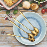 Maxbell 4x Christmas Coffee Spoon Reusable Coffee Stirring Spoon for Restaurant Xmas Aureate
