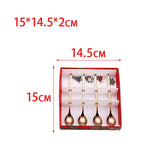 Maxbell 4x Christmas Coffee Spoon Reusable Coffee Stirring Spoon for Restaurant Xmas Rose Aureate