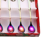 Maxbell 4x Christmas Coffee Spoon Reusable Coffee Stirring Spoon for Restaurant Xmas Coloful