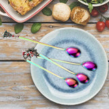 Maxbell 4Pcs Christmas Themed Dining Spoons Teaspoons with Pendant for Reusable Colorful