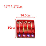Maxbell 4Pcs Christmas Themed Dining Spoons Teaspoons with Pendant for Reusable Colorful