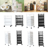 Maxbell Storage Trolley Bathroom Storage Shelves Rolling Cart Kitchen 2 Tiers and white