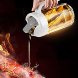 Maxbell Glass Soy Sauce Bottle Vinegar Pot Olive Oil Bottle for Grilling BBQ Baking S White