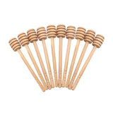 Maxbell 10x Wood Honey Dipper Stick Spoon for Honey Jar Gift Drizzle Honey