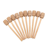 Maxbell 10x Wood Honey Dipper Stick Spoon for Honey Jar Gift Drizzle Honey