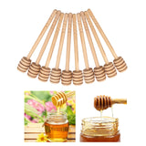 Maxbell 10x Wood Honey Dipper Stick Spoon for Honey Jar Gift Drizzle Honey