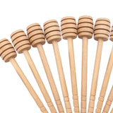 Maxbell 10x Wood Honey Dipper Stick Spoon for Honey Jar Gift Drizzle Honey