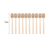 Maxbell 10x Wood Honey Dipper Stick Spoon for Honey Jar Gift Drizzle Honey