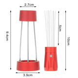 Maxbell Coffee Stirrer Distributor Coffee Tamper Tool Durable for Home Cafe Kitchen Red