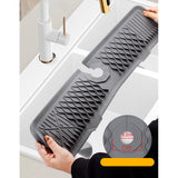 Maxbell Silicone Sink Faucet Mat Folding 61x14.5cm for Bathroom Durable Widely Used Black