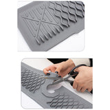 Maxbell Silicone Sink Faucet Mat Folding 61x14.5cm for Bathroom Durable Widely Used Black