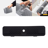 Maxbell Silicone Sink Faucet Mat Folding 61x14.5cm for Bathroom Durable Widely Used Black