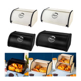 Maxbell Multipurpose Bread Box Decorative Sealed Case for Living Room S White