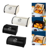 Maxbell Multipurpose Bread Box Decorative Sealed Case for Living Room S White