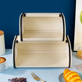 Maxbell Multipurpose Bread Box Decorative Sealed Case for Living Room S White