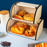 Maxbell Multipurpose Bread Box Decorative Sealed Case for Living Room S White