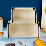 Maxbell Multipurpose Bread Box Decorative Sealed Case for Living Room White L