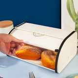 Maxbell Multipurpose Bread Box Decorative Sealed Case for Living Room White L
