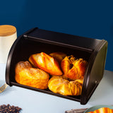Maxbell Multipurpose Bread Box Decorative Sealed Case for Living Room Black S