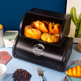 Maxbell Multipurpose Bread Box Decorative Sealed Case for Living Room Black S