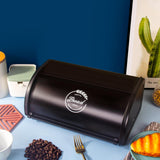 Maxbell Multipurpose Bread Box Decorative Sealed Case for Living Room Black Large