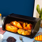 Maxbell Multipurpose Bread Box Decorative Sealed Case for Living Room Black Large