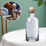 Maxbell Water Pitcher 1.2L with Iced Juice Cups Large Capacity for Dining Room Retro Gray