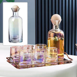 Maxbell Water Pitcher 1.2L with Iced Juice Cups Large Capacity for Dining Room Retro Colorful