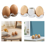 Maxbell Salt Pepper Sugar Bottle Set Egg Shape Flavoring Jar for Housewarming Home A